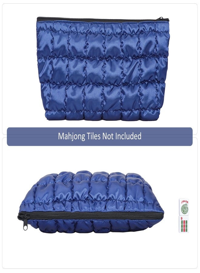 Jongyance 3-Piece Mahjong Bag Set, Dark Blue Thickened Portable Storage for American Mah-jongg Tiles & Racks (Empty Mahjong Bag Only) - Image 4